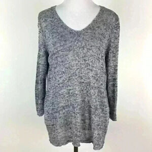 Talbots petites sweater size MP Blue white knit